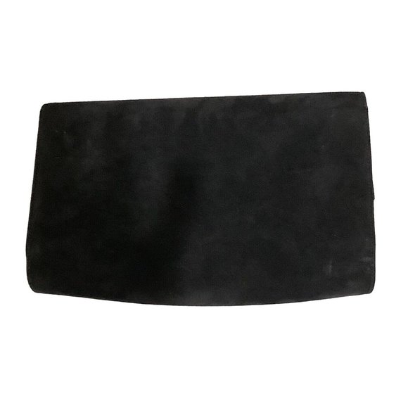 Gucci navy suede clutch w a wide navy leather accent strap - Picture 4 of 6